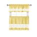 Live, Love, Laugh Window Curtain Tier Pair and Valance Set - 58x36 by Achim Home Décor in Yellow