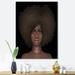 East Urban Home Portrait of African American Woman III - Graphic Art on Canvas Metal in Brown/Green | 40 H x 30 W x 1 D in | Wayfair