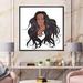 East Urban Home Portrait of African American Woman XV - Graphic Art on Canvas Canvas, Wood in Black/Brown | 30 H x 30 W x 1 D in | Wayfair