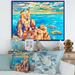 East Urban Home Cliffs by the Ocean I - Painting on Canvas in Blue | 12 H x 20 W x 1 D in | Wayfair 59CD158899554AEB86B9768D84A51EB0