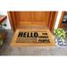 Ebern Designs 30" x 18" Non-Slip Indoor & Outdoor Door Mat Coir in Black/Brown | Wayfair 6F058146B3F94A13BE95FFBD492ED557