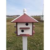 Arlmont & Co. Sipan Amish Made 24 in x 14 in x 14 in Purple Martin Birdhouse Plastic in Brown | 24 H x 14 W x 14 D in | Wayfair