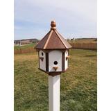 Arlmont & Co. Sion 6 Holes 23 in x 16 in 16 in Amish Handmade Birdhouse Plastic in Brown | 23 H x 16 W x 16 D in | Wayfair