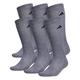 adidas Men's Athletic Cushioned Crew Socks (6-Pair), Heather Grey/Black, XL (Pack of 6)