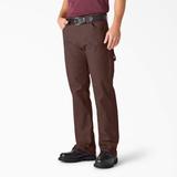 Dickies Men's Relaxed Fit Heavyweight Duck Carpenter Pants - Rinsed Chocolate Brown Size 38 34 (1939)