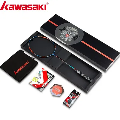 Kawasaki-Raquette de badminton King K9 raquette en fibre de carbone tout autour type T Join