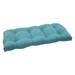 Pillow Perfect 507095 Forsyth Turquoise Wicker Loveseat Cushion