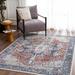 Uson 6'7" x 9' Traditional Washable Updated Traditional Blue/Cream/Gray/Ink Blue/Light Beige/Mustard/Rust/Brick Red/Rust/Teal Washable Area Rug - Hauteloom