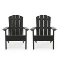 Anastasija Outdoor Adirondack Chairs Set of 2 Black