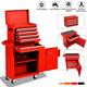 Tool Storage Cabinet&Tool Chest Tool Cabinet with 4 Wheels Tool Chest with 5 Drawers Large Capacity Removable Toolbox with Lock for Garage and Warehouse-Red