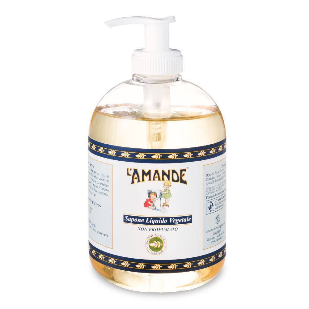 L'Amande Sapone Liquido Vegetale Non Profumato 500 ml liquido