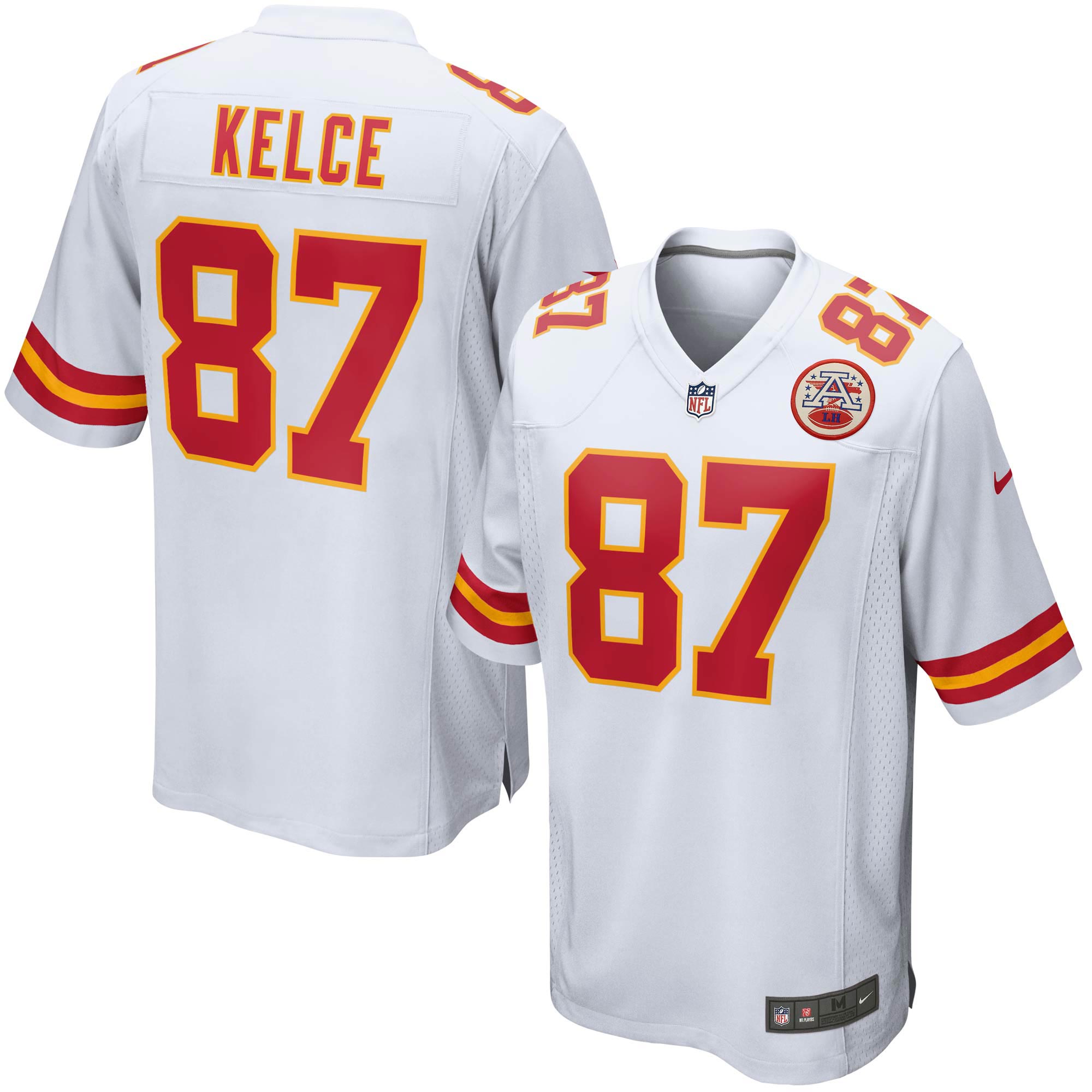 Kansas City Chiefs Nike Game Auswärtstrikot - Weiß - Travis Kelce - Herren Image