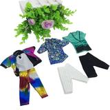 3PCS Fashion Casual Wear Doll Clothes Tops Pants Outfit for Ken Doll