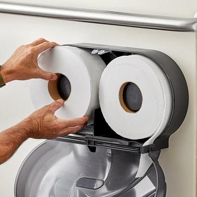 Lavex 2-Ply 1000' Universal Jumbo Toilet Paper Roll with 8 1/2" Diameter - 12/Case
