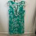 Lilly Pulitzer Dresses | Floral Lilly Pulitzer Shift Dress | Color: Green/White | Size: 0