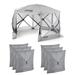 CLAM Quick Set Escape Portable Camping Outdoor Gazebo Canopy & 2 Wind Panels