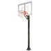 Champ Turbo-BP Steel-Glass In Ground Adjustable Basketball System Brick Red