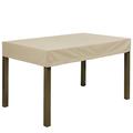 Planesium Abdeckplane für Gartentisch Beige 160cm x 100cm x 15cm Hülle Abdeckung Schutzhülle Haube