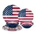 UPware 12-Piece American Flag Melamine Dinnerware Set