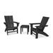 POLYWOOD Modern 3-Piece Curveback Adirondack Set