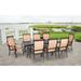 Hanover Manor Tan Aluminum 9-piece Outdoor Dining Set