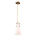 Elk Home Gabby Brass With Opal White Glass 1 Light Pendant