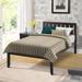 12" Deluxe Wood Platform Bed with Headboard/Wood Slat Support