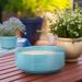 Sagebrook Home Ceramic Blue Sky Long-life Citronella Candle and Planter 67oz for Enhancing Your Patio, Deck, or Garden