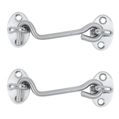 2pcs 3.7"Window Stainless Steel Shed Gate Latch Lock Catch Cabin Hook - 3.7" x 1.2" x 0.2"(L*W*D)