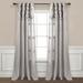 Lush Decor Ruched Waterfall Linen Window Curtain Single Panel - 84" x 52"