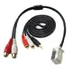 Biurexhaus- Adaptateur de câble audio 2RCA pour voiture pour BMW E60 E63 E64 E65 E66 E81 E82
