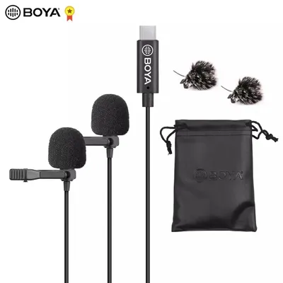 BOYA BY-M3 Lavalier Revers Microphone mini Mic Omnidirectionnel Tête Unique 6 Mètres Câble