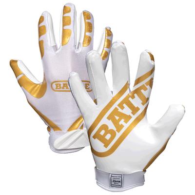 Battle Sports Ultra Stick Adult Receiver Gloves Gold/White