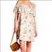 Anthropologie Dresses | Anthro Skies Are Blue Off Shoulder Dress Xs Euc | Color: Blue/Cream | Size: Xs