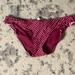 American Eagle Outfitters Swim | Aeo Ruffle Maroon Polka Dot Bikini Bottom Cheeky | Color: Red/White | Size: M