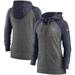 Women's Nike Heathered Charcoal/Navy Tennessee Titans Gym Vintage Raglan Full-Zip Hoodie