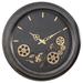 Black Round Metal Gear Clock - Yosemite Home Décor 5130009