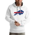 Men's Antigua White Buffalo Bills Victory Pullover Hoodie