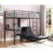 Everton Black Twin Workstation Loft Bed