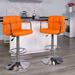 Quilted Vinyl Adjustable Chrome Bar Stool (Set of 2)