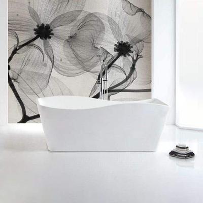 Randolph Morris Rembrandt 59 Inch Matte White Acrylic Double Ended Freestanding Tub RMD72-PN