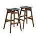 Midge Natural Walnut Mid-century Bar Height Stools (Set of 2)