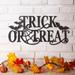 Glitzhome 24"L Metal Happy Halloween Trick Or Treat Word Wall Sign - 24 x 12