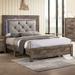 Furniture of America Ashland Rustic Natural Tone Tufted Panel Bed