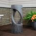 Sunnydaze Contemporary Double Helix Outdoor Water Fountain Feature w/ LED - 31"