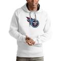 Men's Antigua White Tennessee Titans Victory Pullover Hoodie