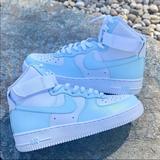 Nike Shoes | Custom Air Force 1 Highs | Color: Blue/White | Size: Various