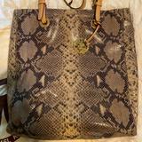 Michael Kors Bags | Beautiful Snakeskin Michael Kors Tote W/ Dust Bag | Color: Brown | Size: Os