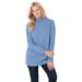 Plus Size Women's Perfect Long-Sleeve Mockneck Tee by Woman Within in French Blue (Size 1X) Shirt