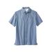 Men's Big & Tall Striped Short-Sleeve Sport Shirt by KingSize in Slate Blue Stripe (Size XL)